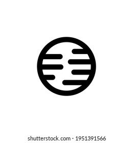 Simple and Flat Interstellar Planet Icon