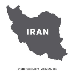 Simple flat Iran map grey vector