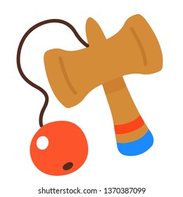 Simple flat Kendama toy