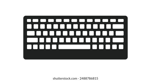 Simple flat keyboard icon on white background.