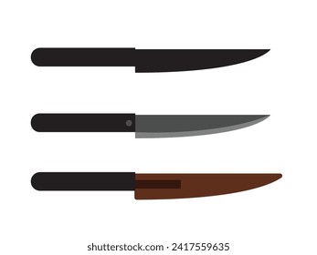 Simple and flat knife illustration