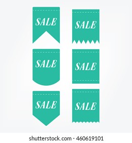 Simple Flat Label SALE Vector, You Can Using For Your Business And Your Product, 6 different shape