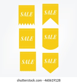 Simple Flat Label SALE Vector, You Can Using For Your Business And Your Product, 6 different shape