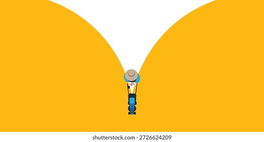Simples plana cortador de grama linha apresentação fundo. Copiar espaço e espaço negativo