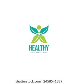 Simple and flat letter A logo with Leaf and plant element, modern natural agricultural company logo