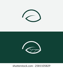 Simple and flat letter A logo with Leaf and plant element, modern natural agricultural company logo.
