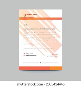 Plantilla simple de membrete plana para usos corporativos