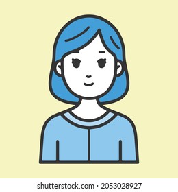Simple and flat line drawing design Variations of illustrations that are easy to use for advertising