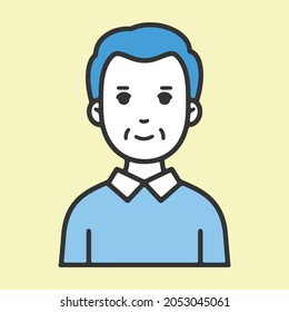 Diseño de planos de líneas simples y planas Variaciones de ilustraciones fáciles de usar para publicitar a ancianos de edad media