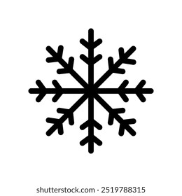 Simple flat line Snow icon on white background