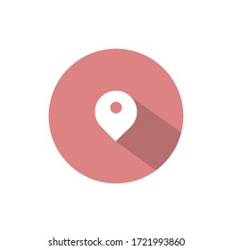 A simple flat location icon illustration