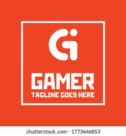 Simple, flat logo of the letter 'G'. Best suited for the use of a gamer or game related company.