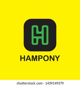 simple flat logo letter H, financial logo, business, company, industry. eps vector 10