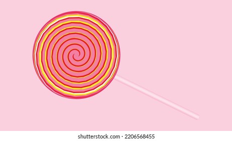 Simple Flat Lollipop Candy Vector