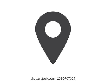 Simple and Flat Map Pin Icon Illustration