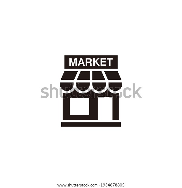 Simple Flat Market Icon Illustration Design Stock Vector (Royalty Free ...