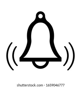 Simple flat minimalist alert and notification icon with solid fill and stroke version