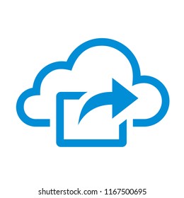 Simple Flat Minimalist Cloud Share User App Icon