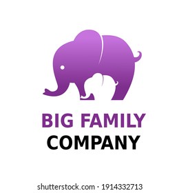 Simple Flat Minimalist Elephant Animal Logo Concept Vector Design. For Education, technology, store, business logo