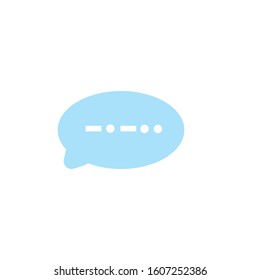 Simple flat minimalist incoming new chat box messages app vector icon with notification