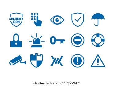 Simple Flat minimalist Security Icon Sets