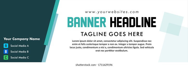 Simple, Flat, Modern Banner Design with Geometric Pattern for Commecial Use