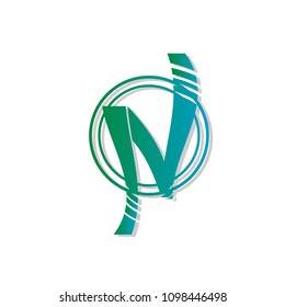 simple flat modern letter N logotype.icon.sign.symbol.template illustration.isolated on white background.vector