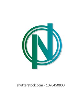 simple flat modern letter N logotype.icon.sign.symbol.template illustration.isolated on white background.vector