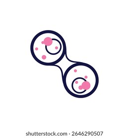 Simples ícone molecular plano para design científico