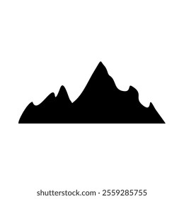 simple flat mountain peak silhouette