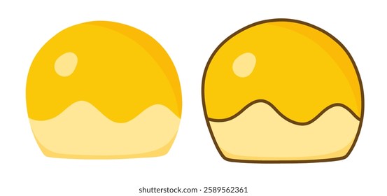 simple flat nastar cookies illustration vector