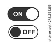 Simple Flat On and Off Toggle Switch Buttons