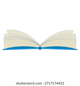 Libro abierto plano simple con Páginas en blanco Ilustración de papelería Gráfico