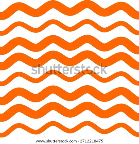 Simple Flat Orange Wave Seamless Pattern Background for Textile and Fabric