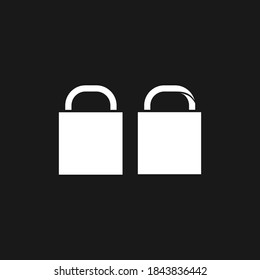 simple and flat padlock logos and symbols