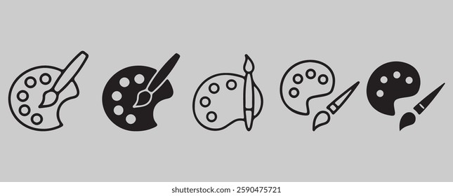 Simple Flat Palette Icon for Digital and Print Media