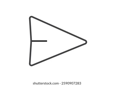 Simple and Flat Paper Airplane Icon Illustration