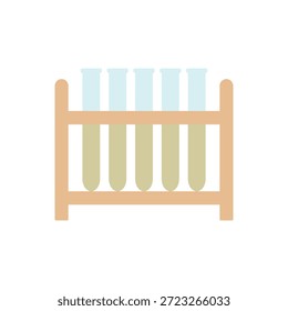 Simples ícone de equipamento de laboratório de pastel plano para química, educação científica e projetos de design científico.