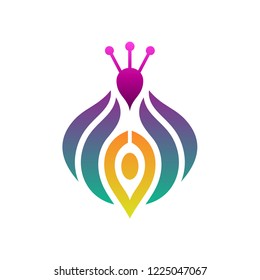 simple flat peacock logo design inspiration