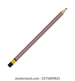 Simple flat pencil vector illustration isolated on a white background