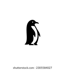simple flat penguin icon illustration vector