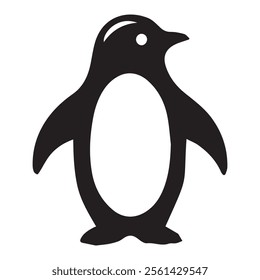simple flat penguin icon illustration vector
