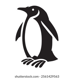 simple flat penguin icon illustration vector
