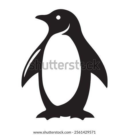 simple flat penguin icon illustration vector
