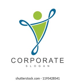 simple flat people logo design inspiration