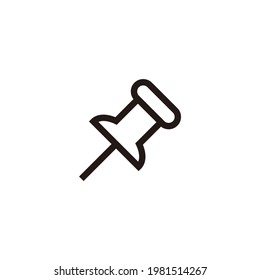 Diseño de ilusión de icono de pinza plana simple, símbolo de clavija de silueta con vector de plantilla de estilo resaltado