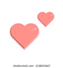Simple flat pink love illustration