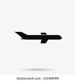 Simple flat plane icon.