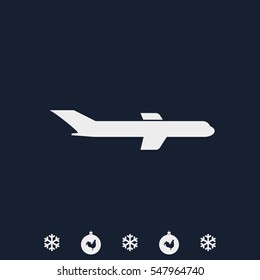 Simple flat plane icon.