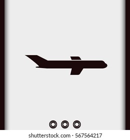 Simple flat plane icon.